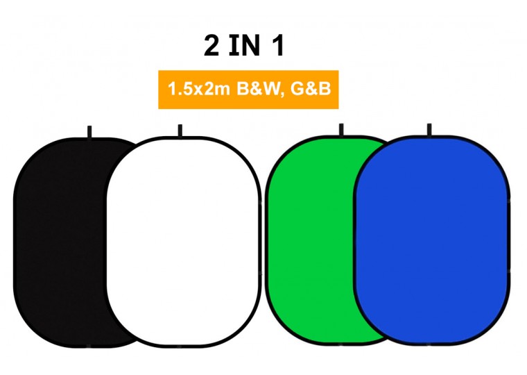 1.5x2m 2-in-1 Collapsible Oval Reflector