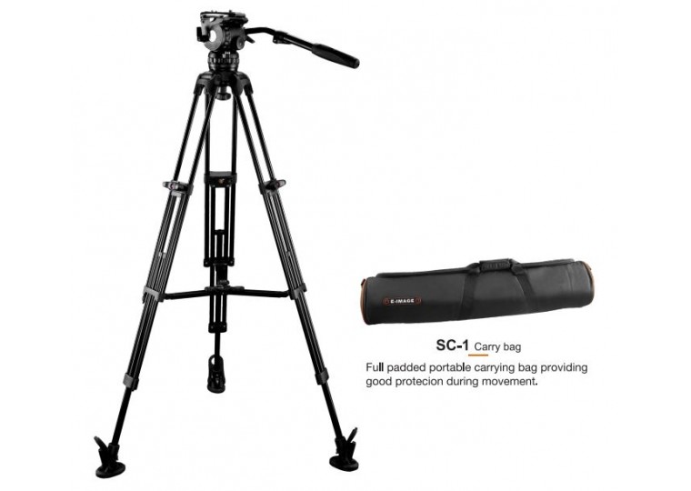 E-Image EG06A2 2-Stage Aluminum Video Tripod with GH06 Fluid Head