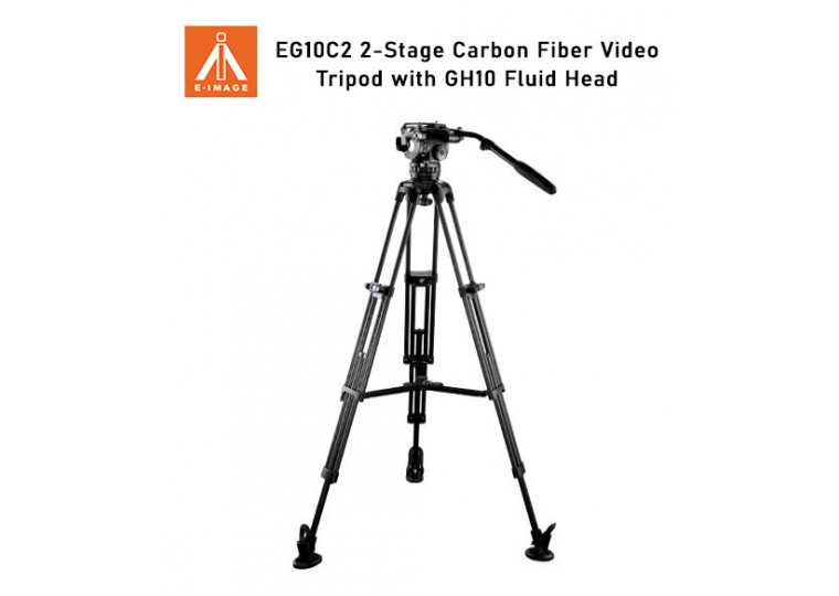 E-Image EG10C2 2-Stage Carbon Fiber Video Tripod with GH10 Fluid Head