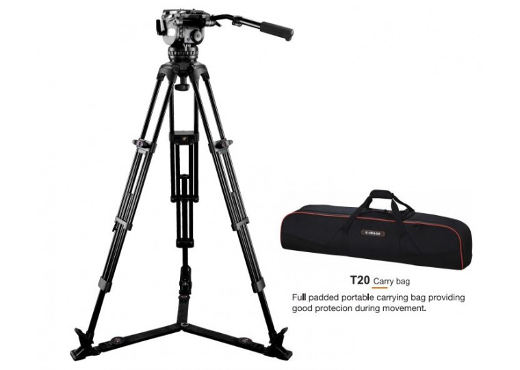 E-Image EG15A2 2-Stage Aluminum Video Tripod with GH15 Fluid Head