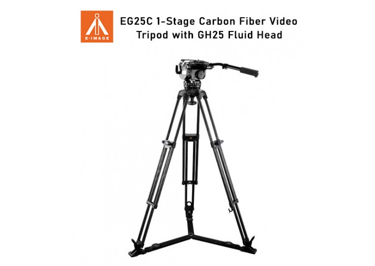 E-Image EG25C 1-Stage Carbon Fiber Video Tripod with GH25 Fluid Head