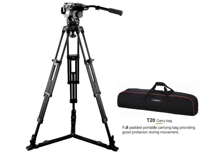 E-Image EG25C2 2-stage Carbon Fiber Video Tripod with GH25 Fluid Head