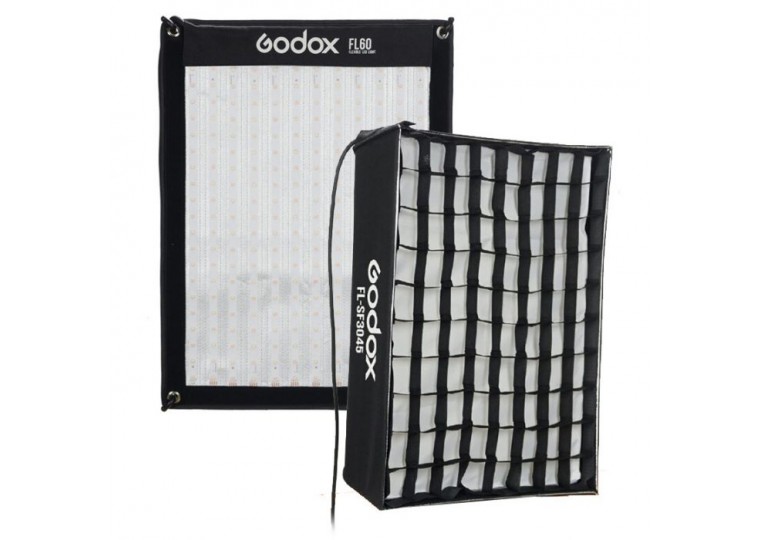 Godox FL60 FL100 FL150S FL150R Flexible Bi-Color LED Video Light with Softbox with Grid