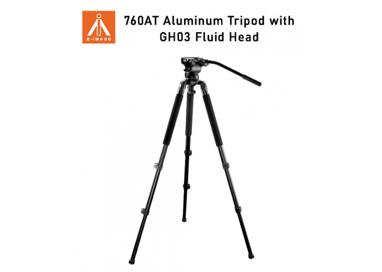 E-Image 760AT Aluminum Tripod with GH03 Fluid Head