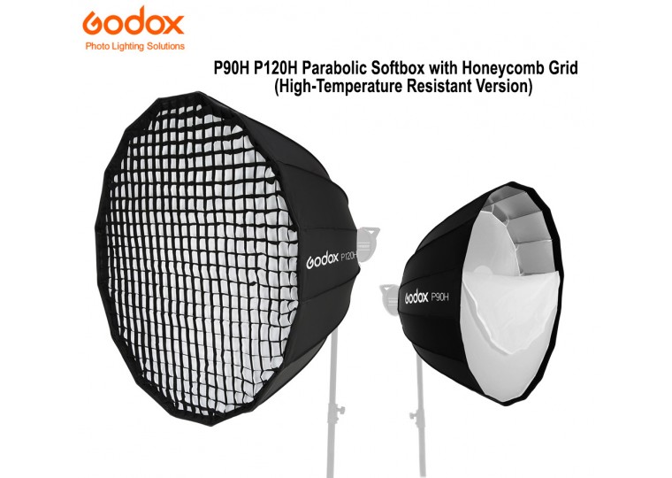 Godox P90H P120H High Temperature Resistant Parabolic Softbox with Honeycomb Grid