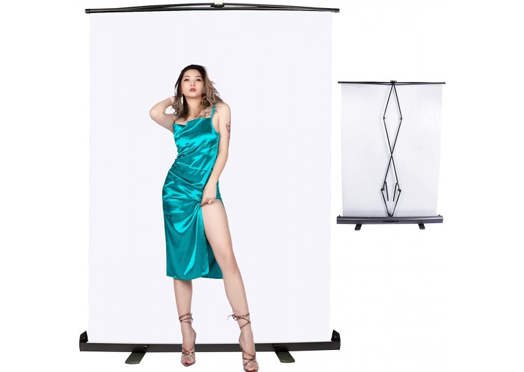 Brilliant 1.5x2m Pull-Up White Screen
