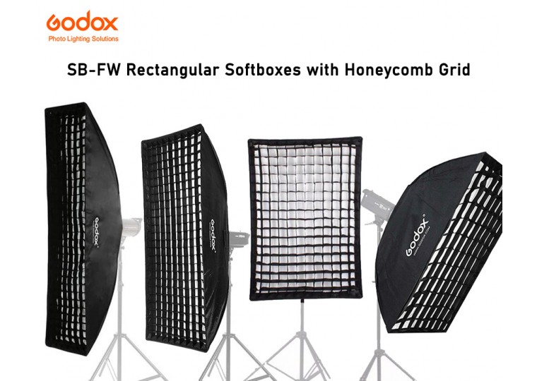 Godox SB-FW50x130 SB-FW6060 SB-FW60x90 SB-FW80x120 SB-FW35x160cm Rectangular Softboxes with Honeycomb Grid