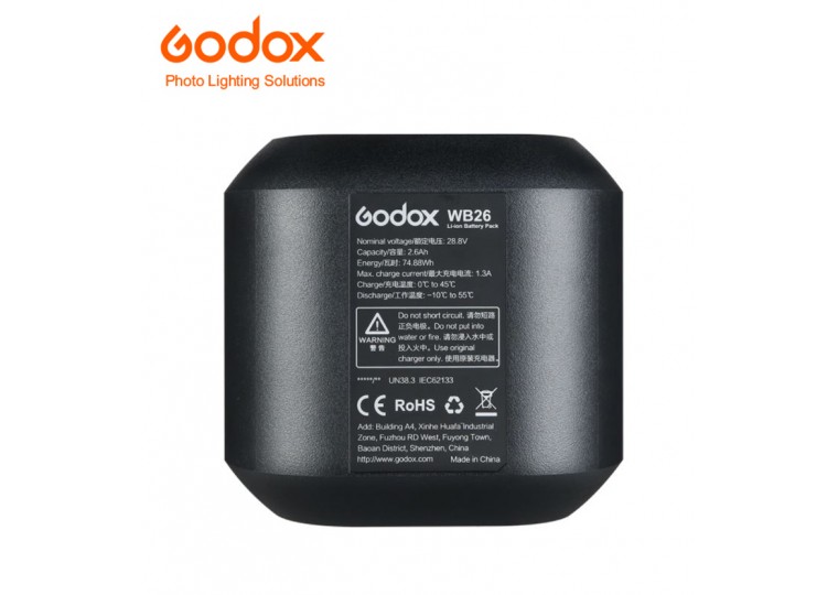Godox WB26 Li-ion Battery for AD600Pro/AD600ProII Flash