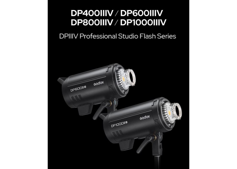 Godox DP400IIIV DP600IIIV DP800IIIV DP1000IIIV Professional Studio Flash with LED Modeling Lamp