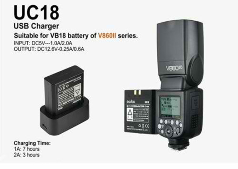 Godox UC18 UC29 USB Charger for VB18 WB29 Battery
