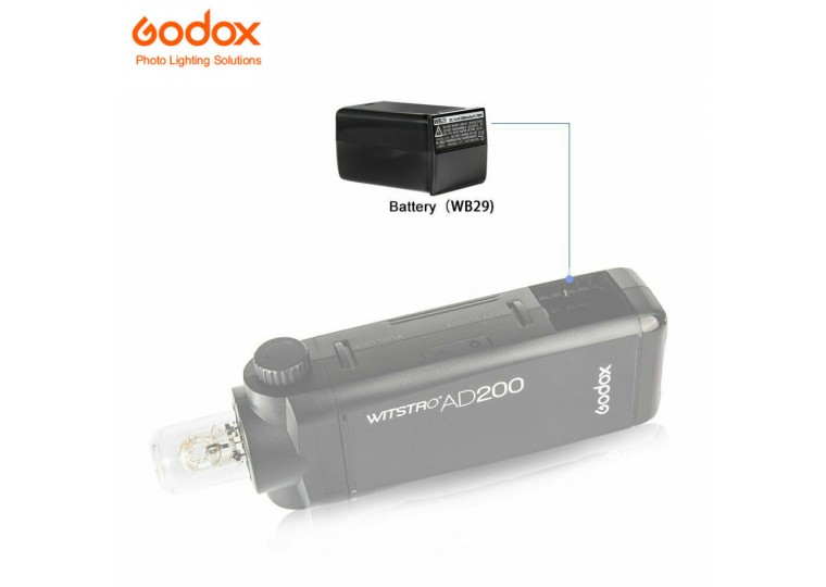 Godox WB29 Lithium-Ion Battery Pack for AD200 AD200Pro Pocket Flash